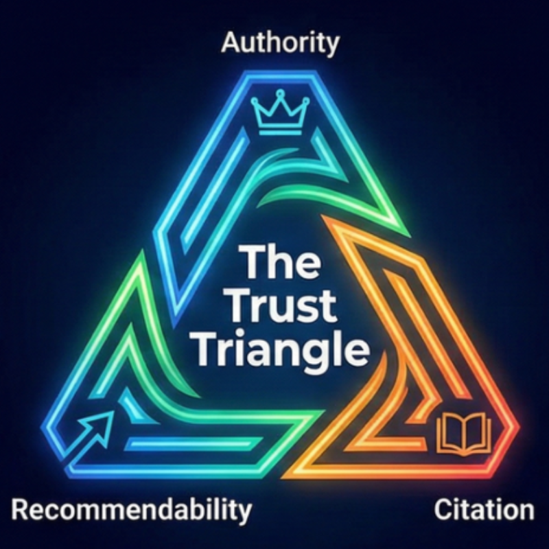 Trust Triangle Framework - Authority, Recommend, Cite